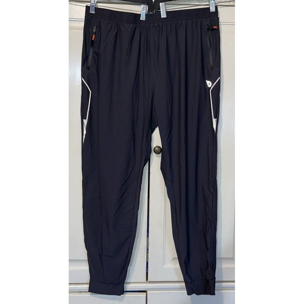 Baleaf Pants‎ Men XXL Gray Joggers Reflective Stripes Casual Gym Walking Pockets